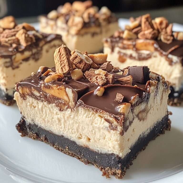 Dreamy Reeses Butterfinger Cheesecake Bars Recipe