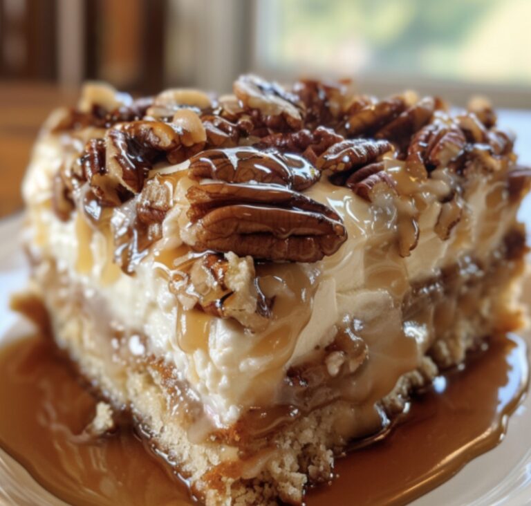 Decadent Butter Pecan Praline Poke Cake Recipe