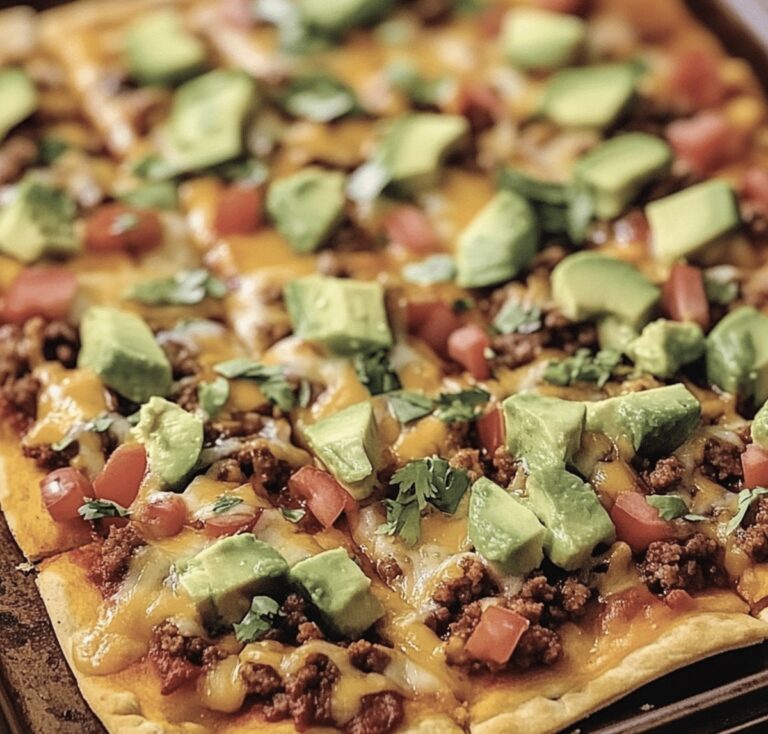 Crispy Sheet Pan Taco Pizza Recipe