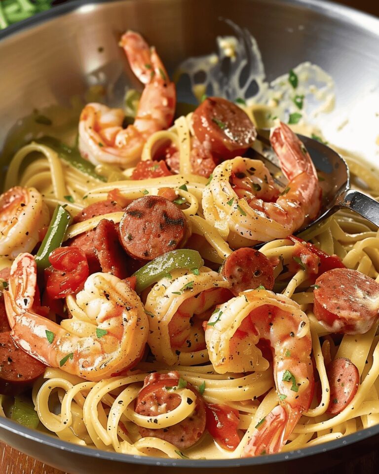 Spicy Shrimp And Sausage Linguine Recipe