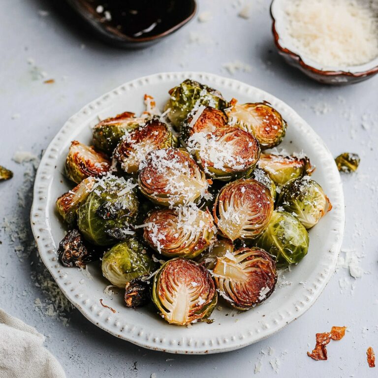 Crispy Garlic Parmesan Roasted Brussel Sprouts Recipe