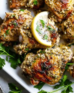 Oven Baked Greek Chicken Thighs Recipe