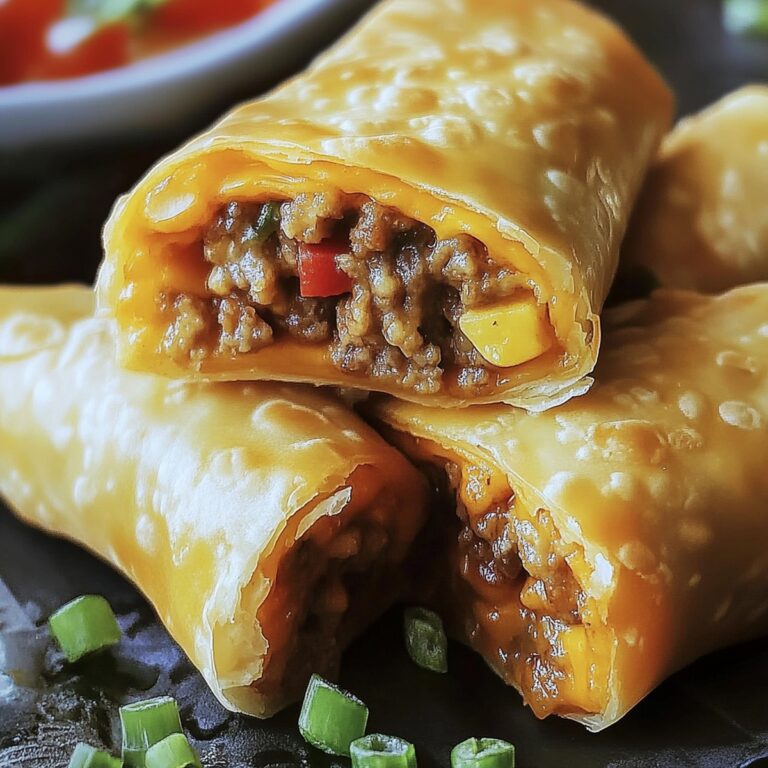 Crispy Cheeseburger Egg Rolls Recipe