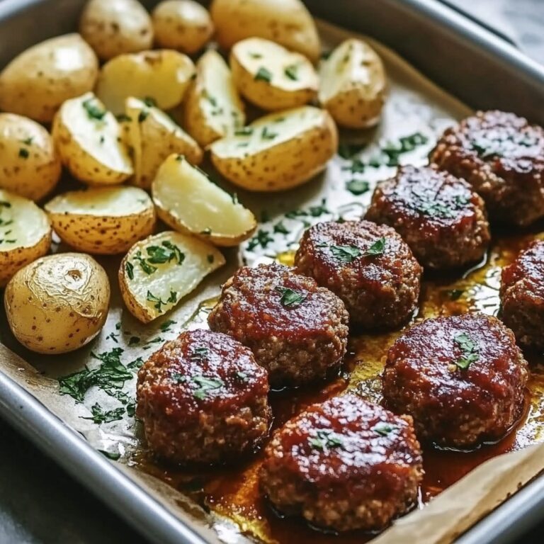 Hearty Sheet Pan Mini Meatloaf And Roasted Potatoes Recipe
