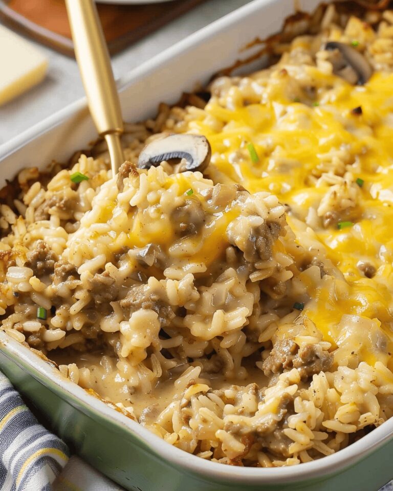 Cheesy Beef And Rice Delight Recipe