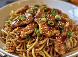 Sizzling Chicken Teriyaki Noodles Recipe