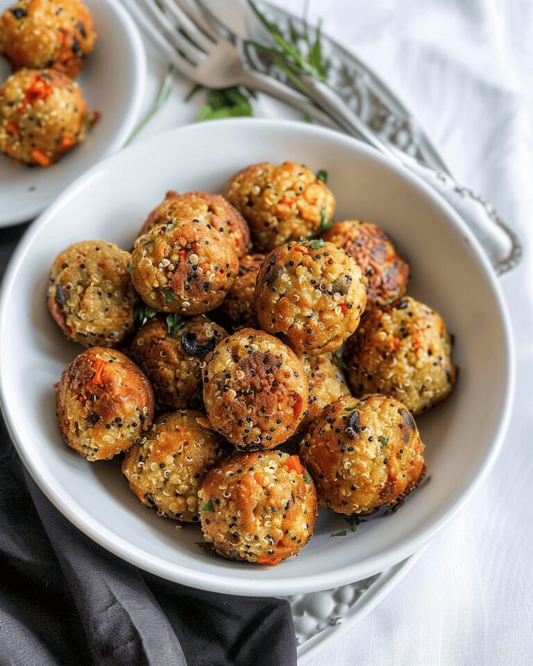 Mushroom, Quinoa, and Red Pepper Veggie Balls Recipe