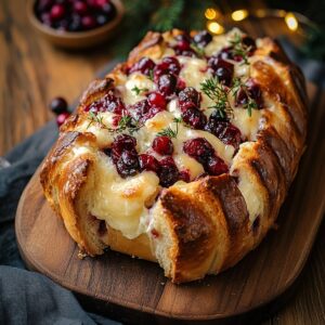 Cranberry Brie Sourdough Pull-Apart Bread Recipe