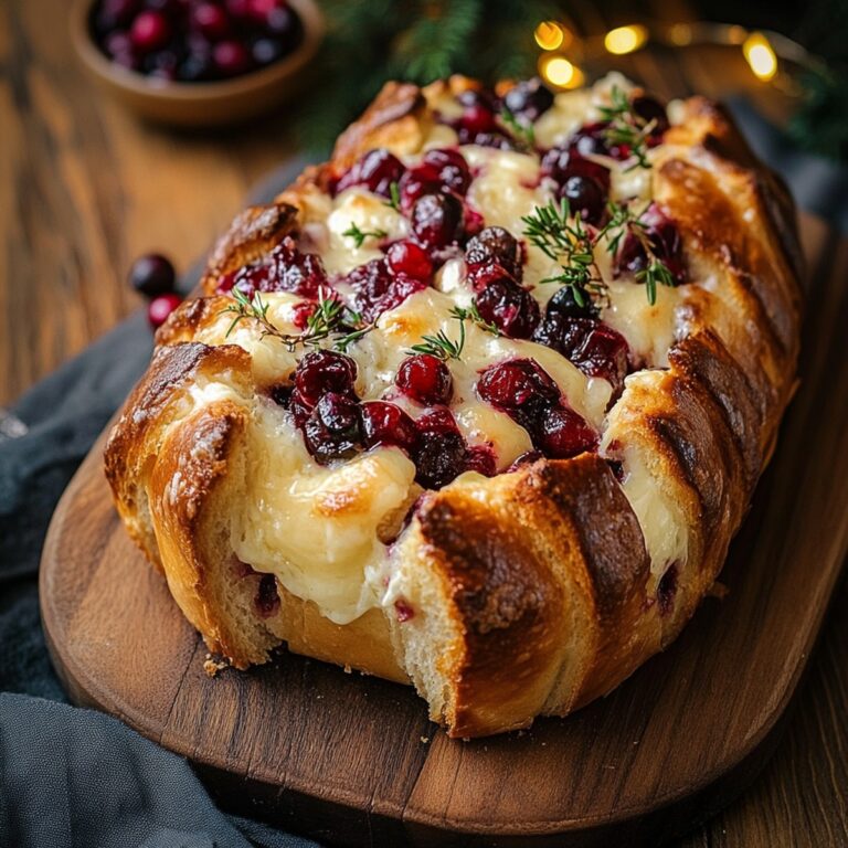 Cranberry Brie Sourdough Pull-Apart Bread Recipe