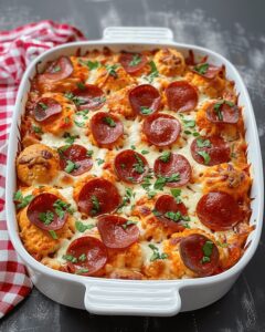 Bubble Up Biscuit Pizza Casserole Recipe