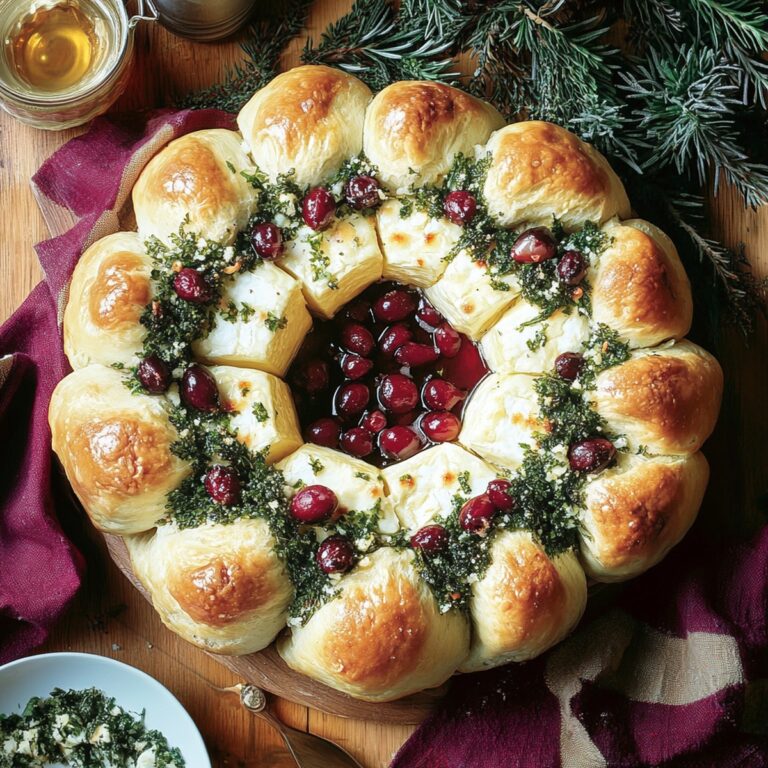 Festive Baked Brie And Bread Wreath Recipe