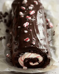 Peppermint Chocolate Dream Roll Cake Recipe