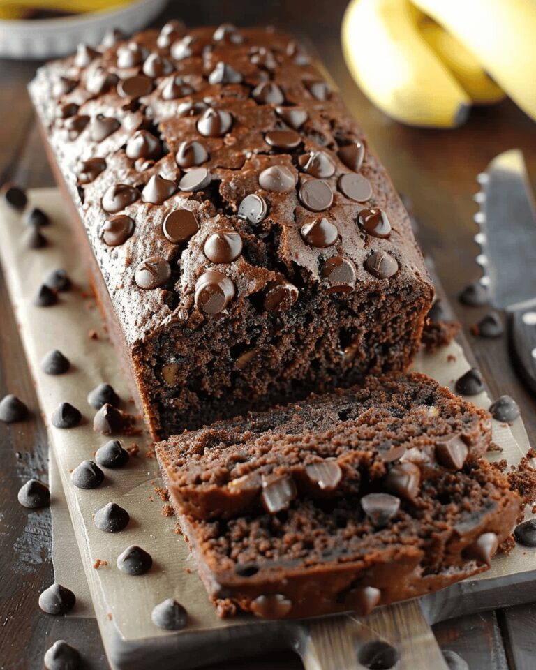 Chocolate Chip Banana Cocoa Loaf Recipe