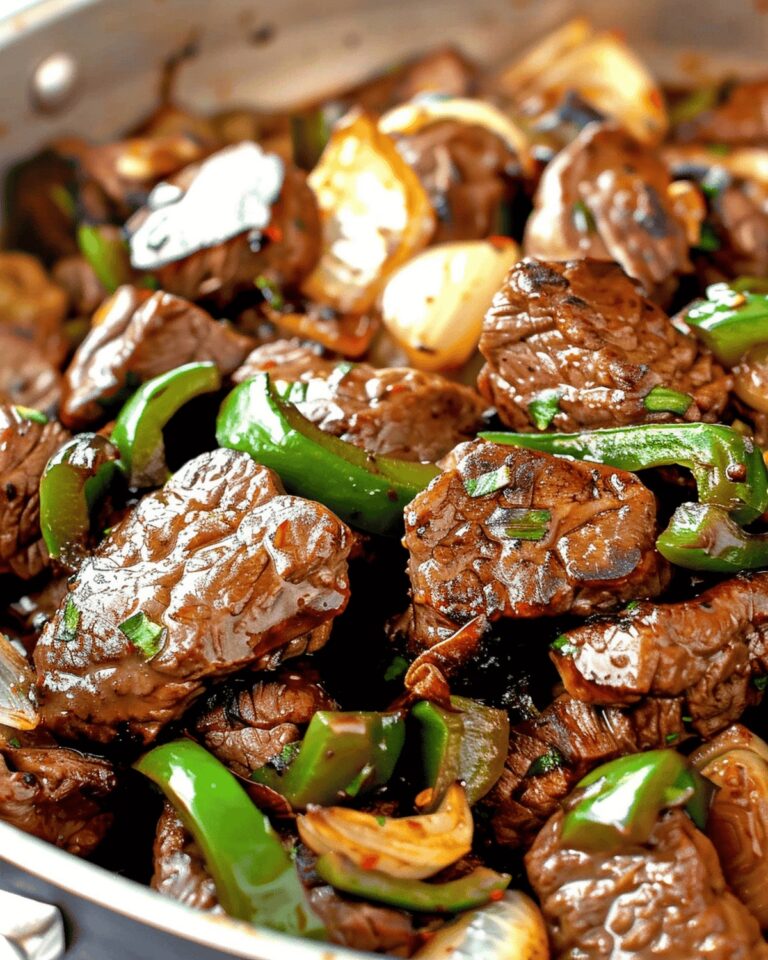 Teriyaki Steak Bites with Green Pepper and Onion Recipe