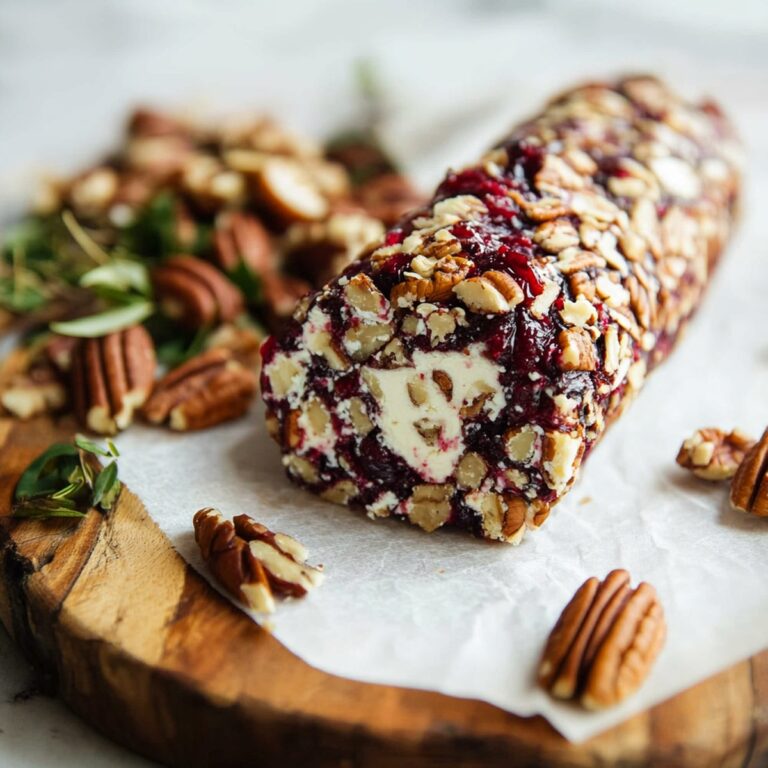 Elegant Cranberry Pecan Cheese Log Recipe