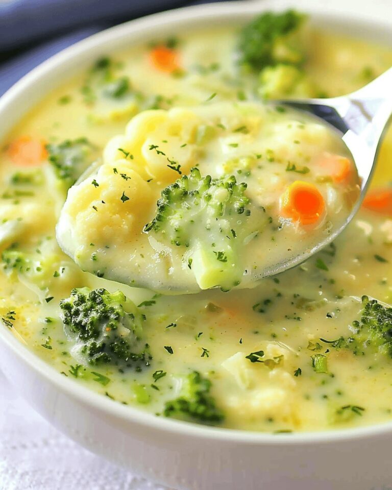 Broccoli, Cauliflower, and Cheese Soup Recipe