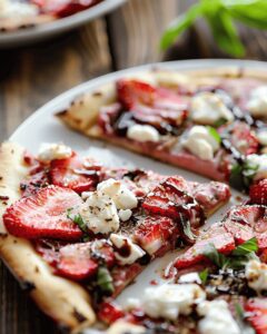Strawberry Balsamic & Goat Cheese Pizza Recipe