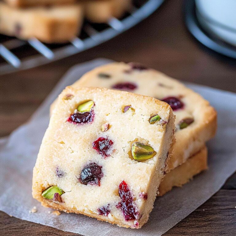 Festive Cranberry Pistachio Shortbread Recipe