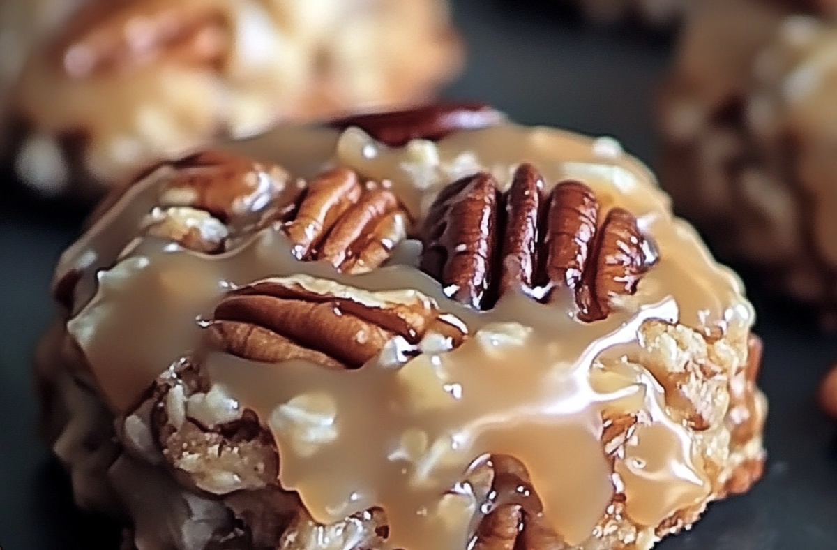 No-Bake Pecan Coconut Praline Cookies Recipe