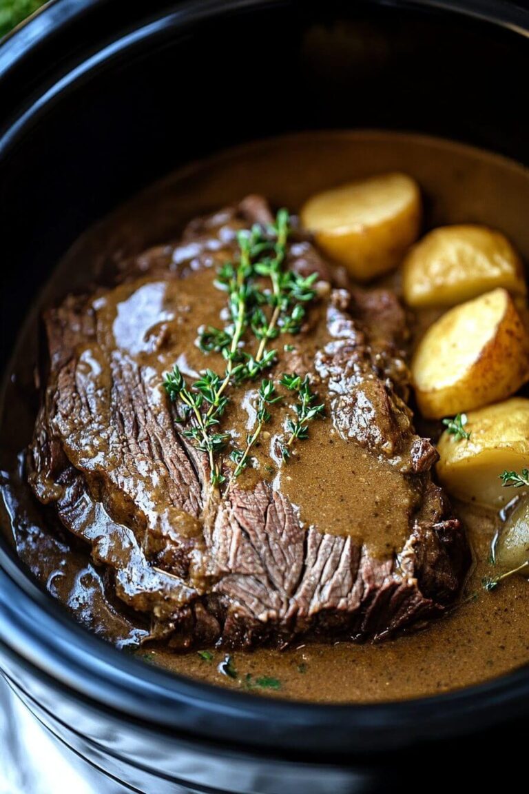 Slow Cooker Pot Roast With Gravy Recipe