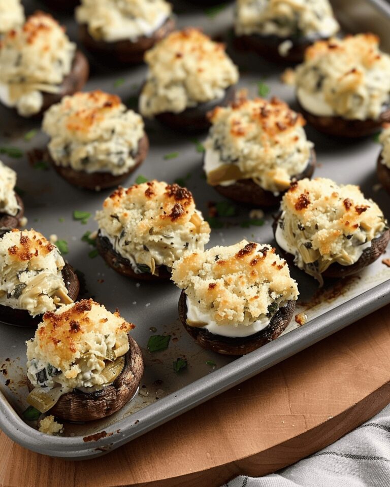 Spinach And Artichoke Stuffed Mushroom Bites Recipe