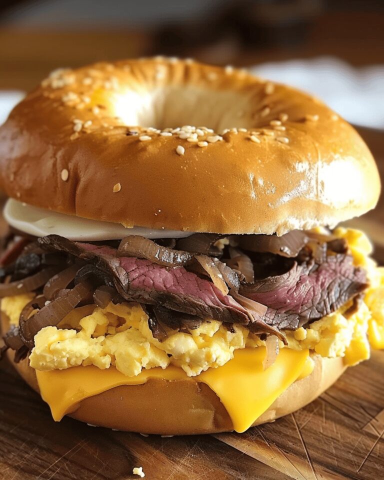 Steak And Egg Bagel Bliss Recipe