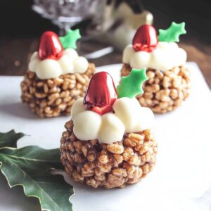 Festive Rice Krispie Christmas Puddings Recipe