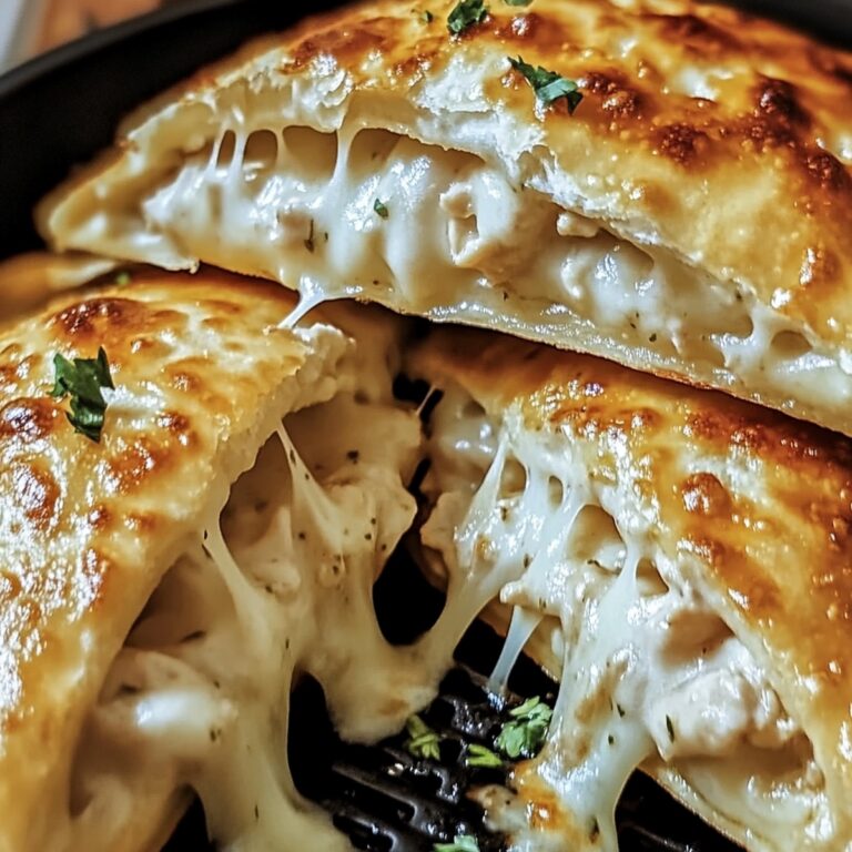Crispy Chicken Alfredo Air Fryer Calzones Recipe