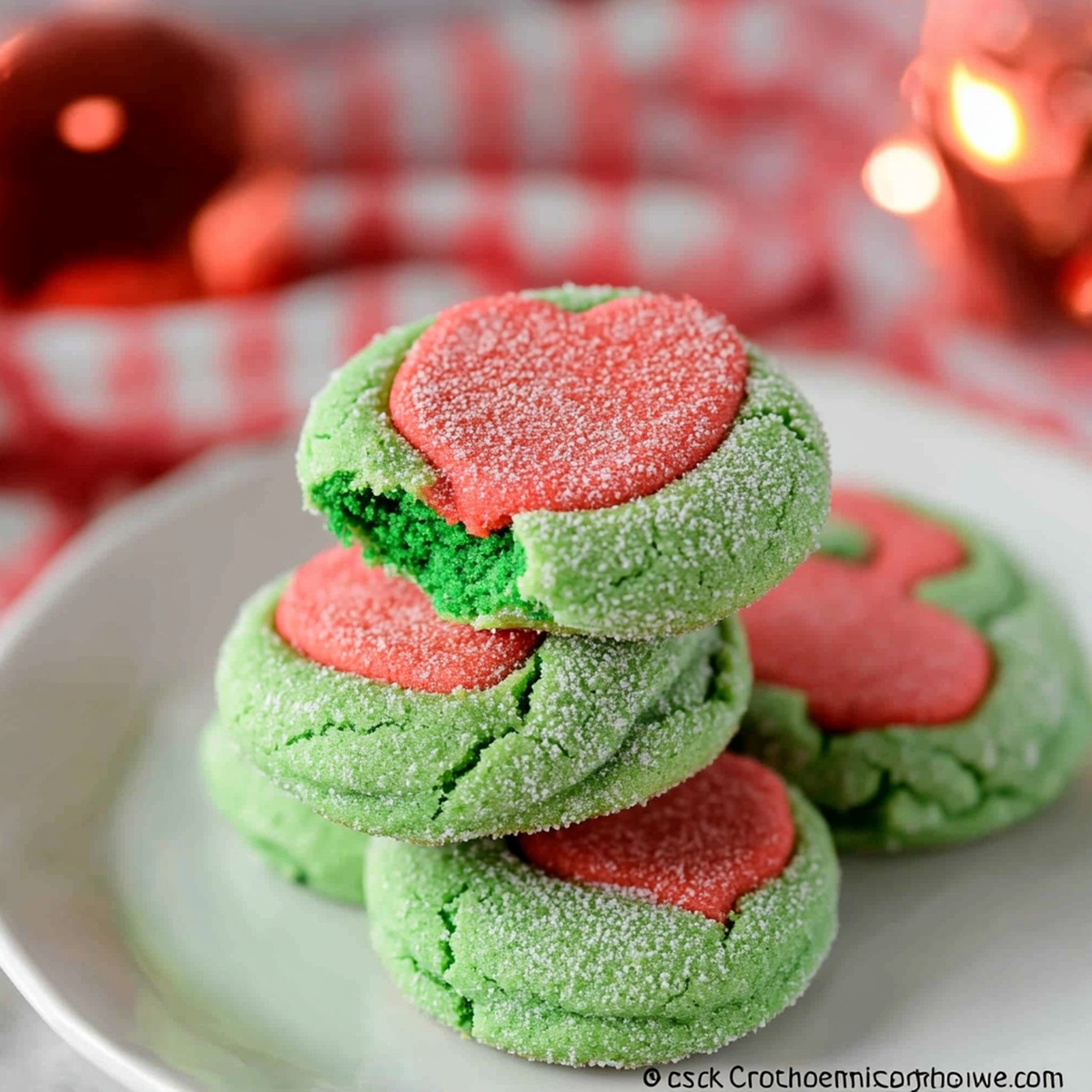 Festive Grinch Cake Mix Cookies Recipe