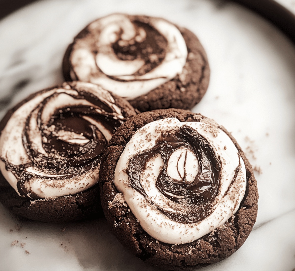 Gooey Chocolate Marshmallow Swirl Cookies Recipe