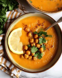 Moroccan Sweet Potato Soup with Chickpeas Recipe