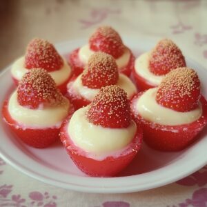 Luscious Cheesecake Deviled Strawberries Recipe