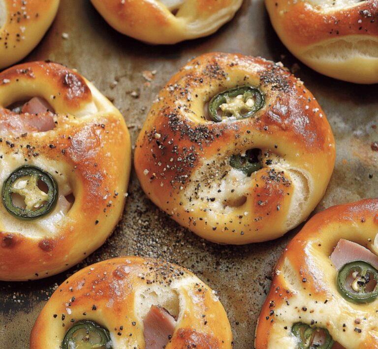 Gourmet Ham, Swiss, And Jalapeno Stuffed Pretzels Recipe