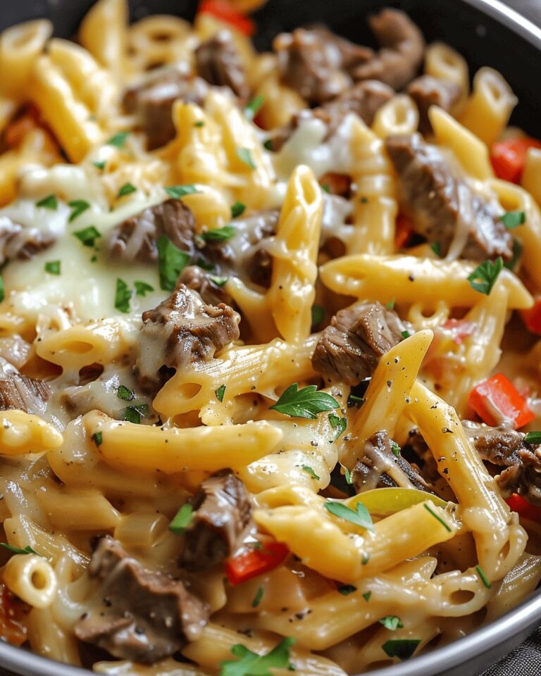 Cheesy Steak Pasta Delight Recipe