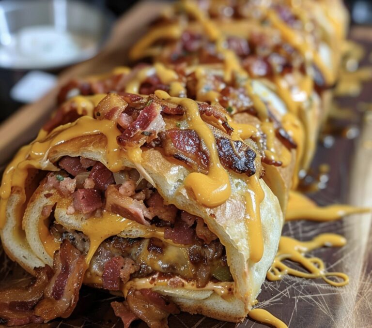 Mouthwatering Garlic Butter Bacon Cheeseburger Rollups Recipe