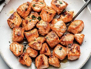 Air Fryer Salmon Bites Recipe