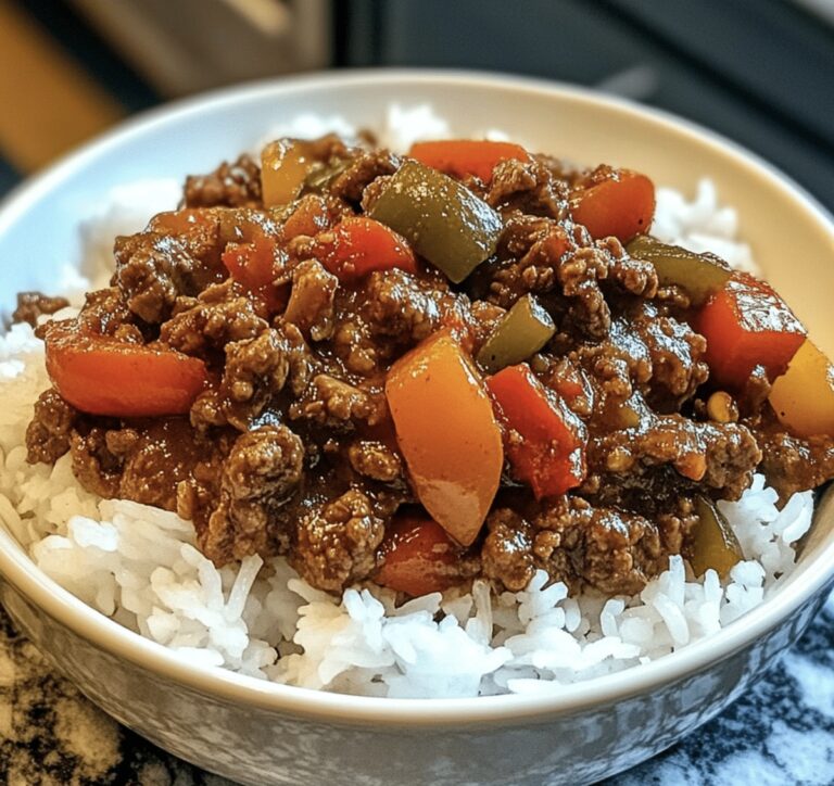 Hearty Beef And Pepper Rice Bowl Recipe