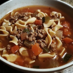 Hearty Hamburger Noodle Soup Recipe