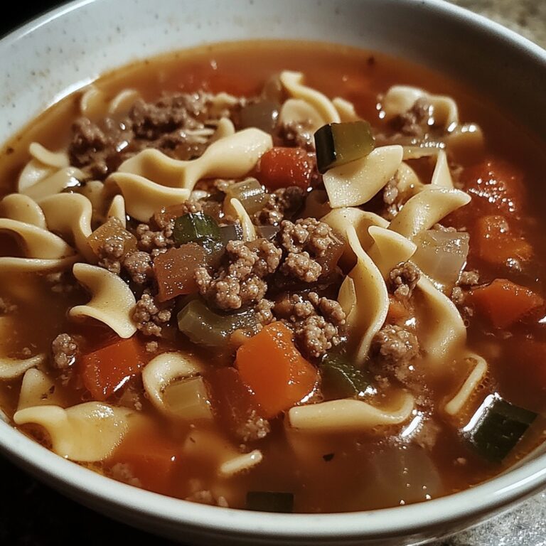 Hearty Hamburger Noodle Soup Recipe
