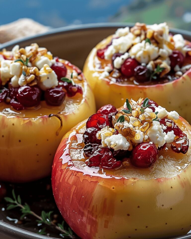 Savory Baked Apples With Feta And Cranberries Recipe
