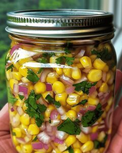 Spicy Sweet Corn Salad With Red Onions And Cilantro Recipe