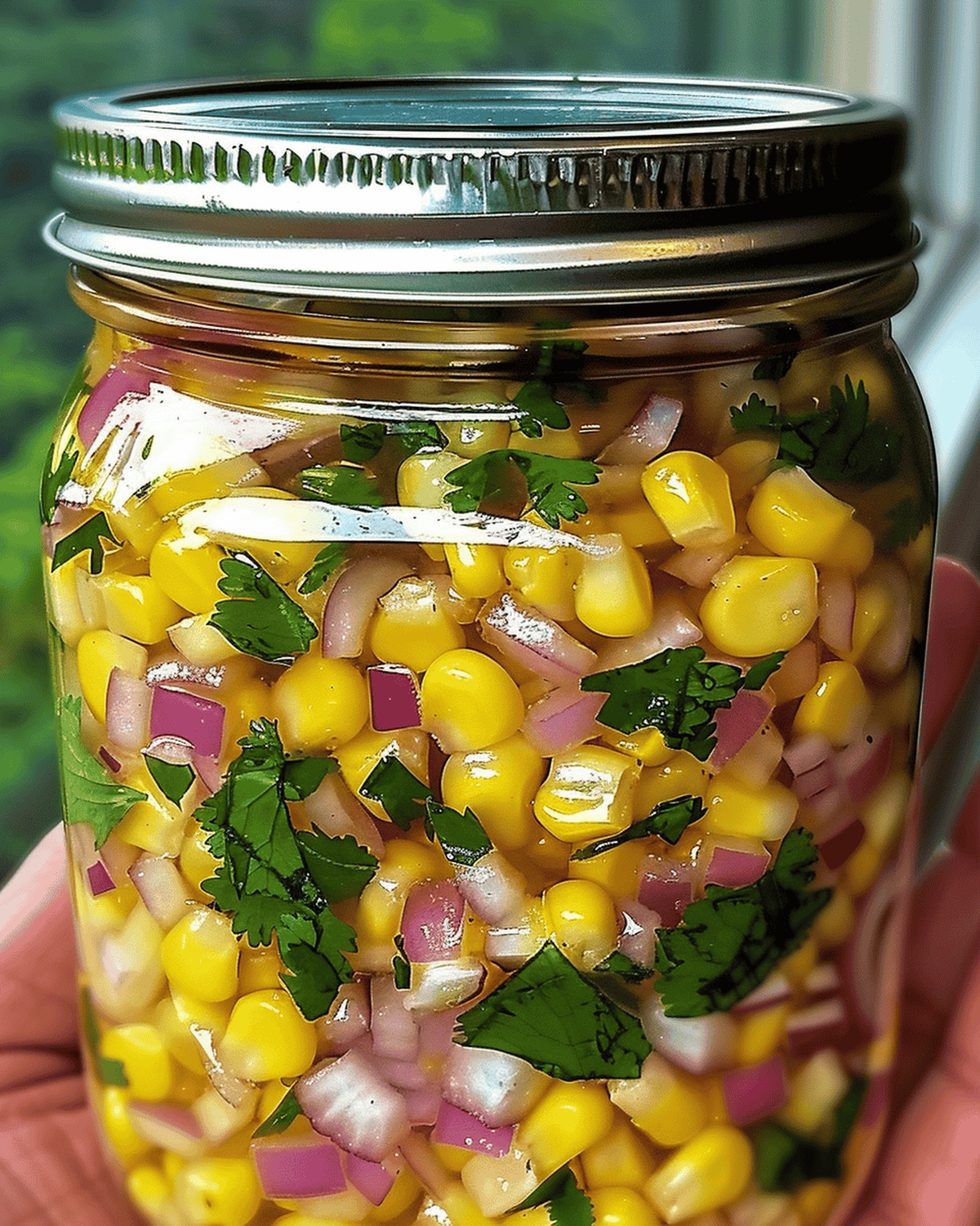 Spicy Sweet Corn Salad With Red Onions And Cilantro Recipe