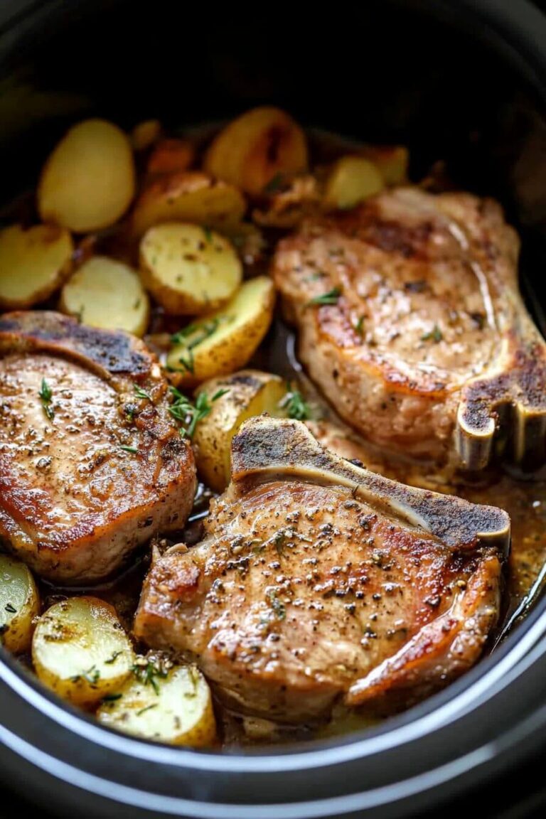 Crockpot Ranch Pork Chops And Potatoes Recipe