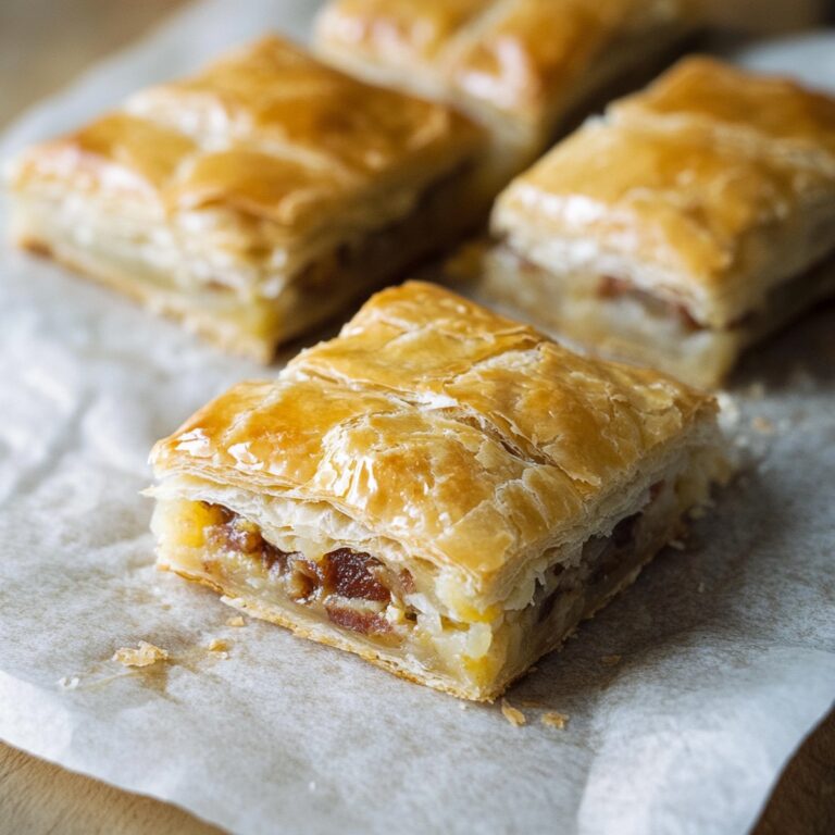Flaky Breakfast Stuffed Puff Pastry Bars Recipe