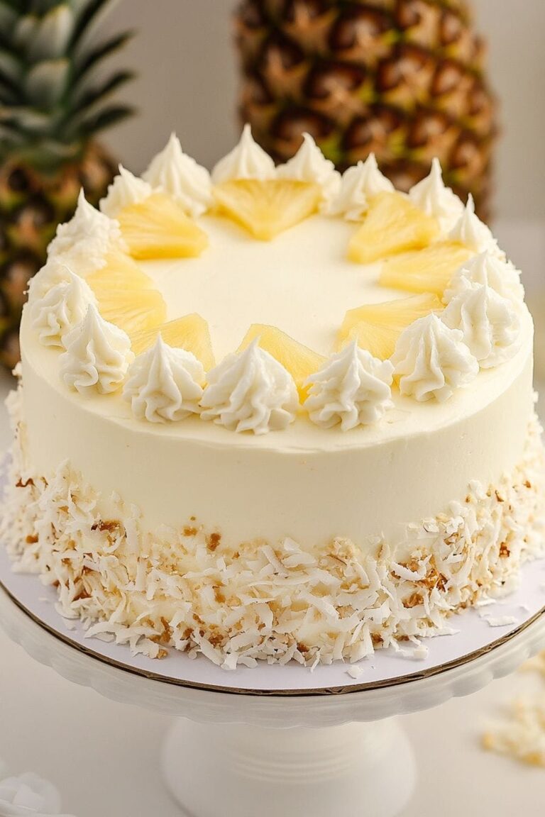 Pineapple Coconut Surprise Cake Recipe