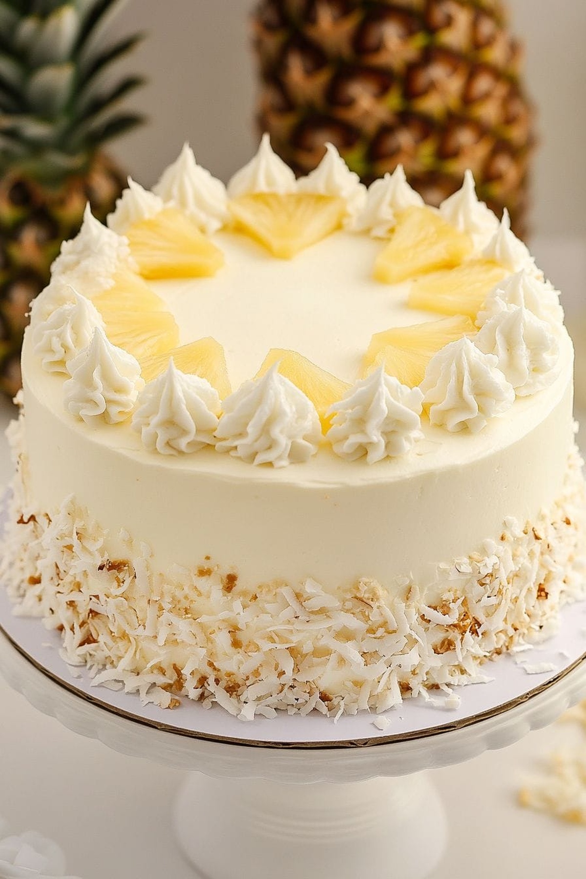 Pineapple Coconut Surprise Cake Recipe