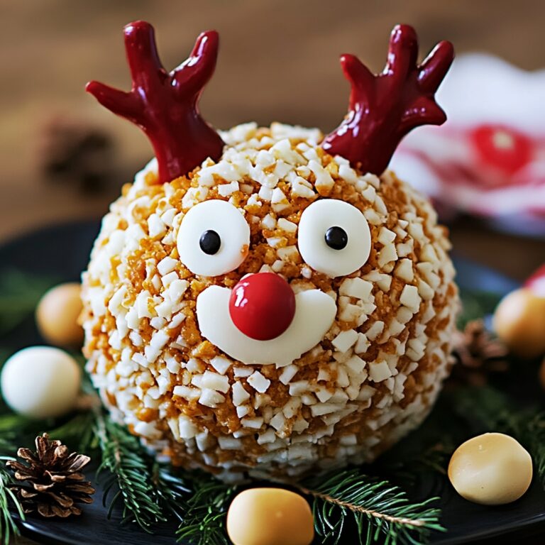 Festive Rudolph Christmas Cheese Ball Recipe