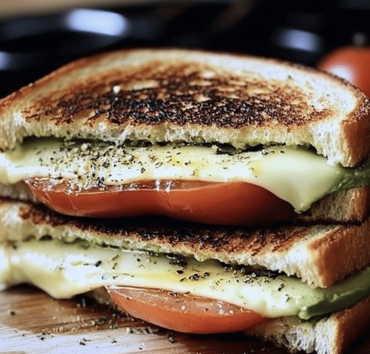 Gourmet Avocado, Mozzarella, And Tomato Grilled Cheese Recipe