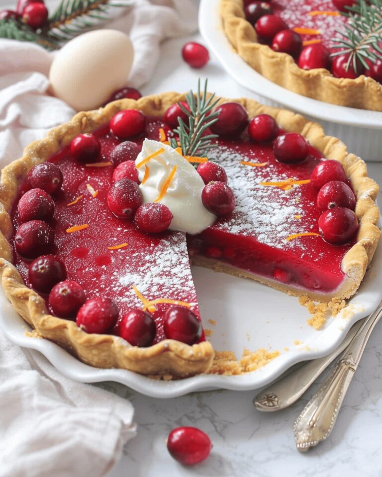 Cranberry Custard Pie Recipe
