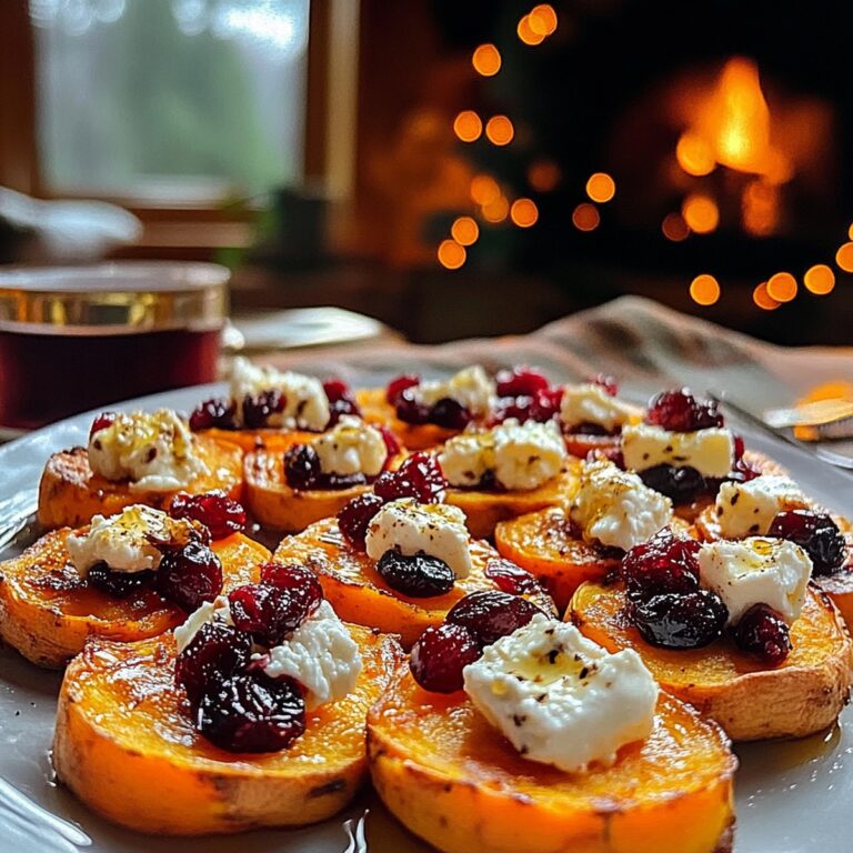 Crispy Sweet Potato Rounds With Goat Cheese & Cranberries Recipe